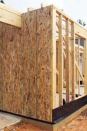 STRETCH PANEL: Windstorm OSB wall sheathing is long enough to reach from the top of the top plate to the bottom of the bottom plate in a single panel. There are no horizontal joints to block or filler strips to cut and install. In hurricane zones, this can reduce the number of metal straps the builder needs to install. And when installed with an engineer-approved nailing pattern, Windstorm satisfies uplift and shear requirements in areas with building codes for up to 140 mph winds.