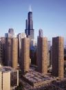 The four 50-story buildings of Presidential Towers, which soar above Chicago's skyline, also share an indoor pool.
