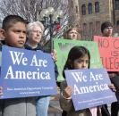 A new California law barring inquiries into a resident's citizenship status comes on the heels of nationwide pro-immigration rallies, such as this one in Scranton, Pa.