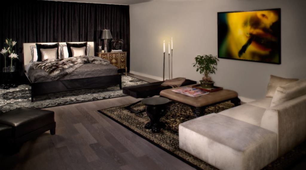 One of the decidely rock and roll lifestyle pads available at the Lofts @ Cherokee, an adaptive mixed-use reuse of the famed Cherokee recording studios.