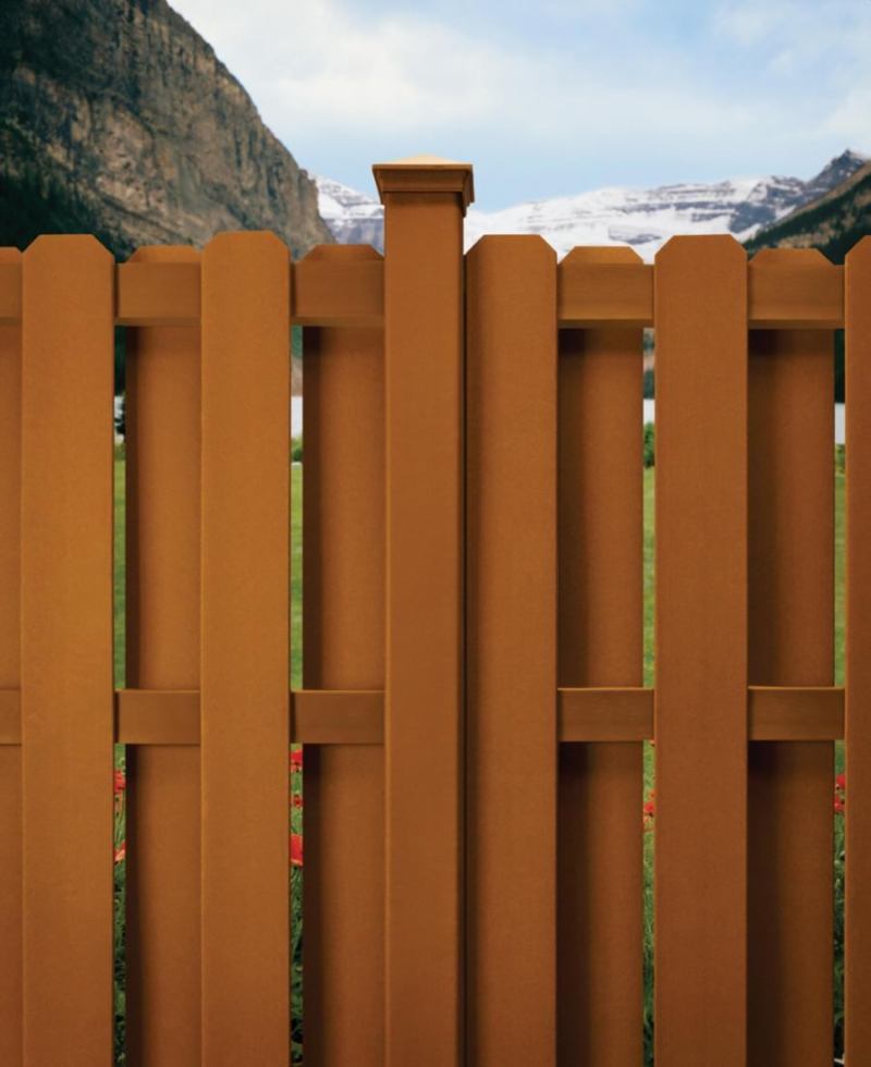 Pretty Picket: Trex has reinvented one of the icons of the “American Dream” with its new Trex Surroundings collection,

a traditional picket fence style that can be installed either in a straight picket or shadow-box picket design. Like all Trex products, Surroundings is constructed of composite materials, making posts and pickets resistant to rot. The collection requires little maintenance and no painting or staining. For more information, call Trex at 800-289-8739 or visit www.trex.com.