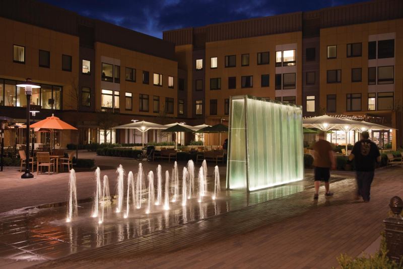 Jet Set:  The 180 Series Can Jet from Hobbs Architectural Fountains is a flush-mounted unit that contains everything needed for an interactive spray effect. Each can contains one -inch-orifice clear-stream jet (which can be turned on and off by the main control panel) as well as LED lighting. Constructed of stainless steel, the jet features a 15-degree adjustable-nozzle, throttling ball valve for precise water performance. For more information, call Hobbs Architectural Fountains at 877-426-4622 or visit ww.hobbsfountains.com.