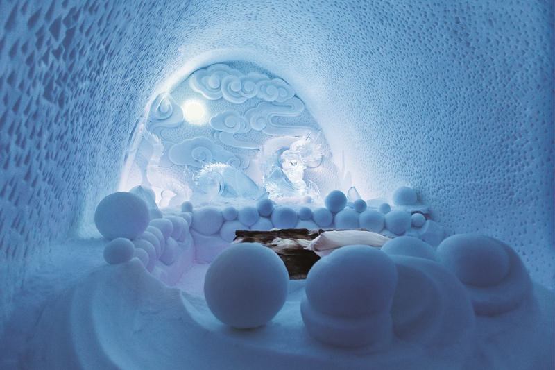 One of the rooms created in the 2012-2013 ICEHOTEL.