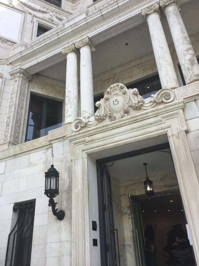 The historic exterior of the Patterson Mansion  at Ampeer.