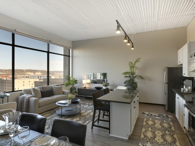 A unit interior at Timberland Partners’ newly-opened 333 on the Park renovation project.