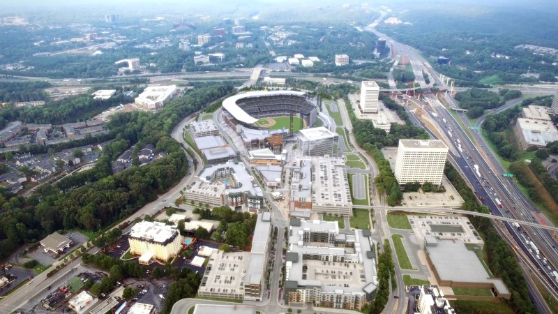 Home at The Battery, a massive mixed-use development in Cobb County, Ga., was built in conjunction with a new stadium for the Atlanta Braves.