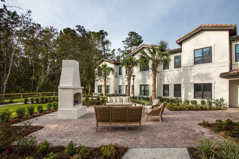 Watercrest Senior Living's Watercrest of San Jose Assisted Living and Memory Care Community, in Jacksonville, Fla., was designed with a resortlike environment in mind. The 90-unit property (66 assisted-living and 24 memory care apartments) features a spa, a wine bistro, and several dining venues.