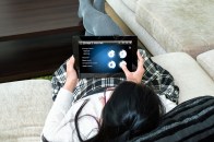 Tablet's interface has been created in a graphics program