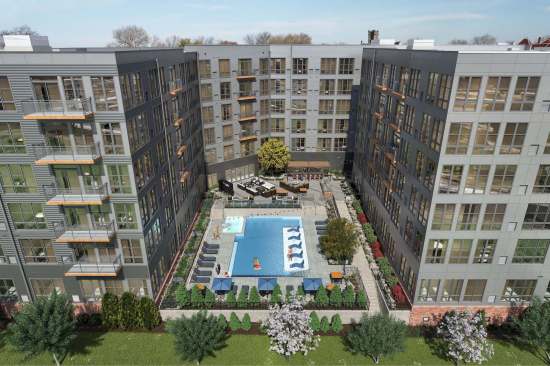 ANOVA at uCity Square will bring 461 apartment units to University City, Philadelphia, later this summer.