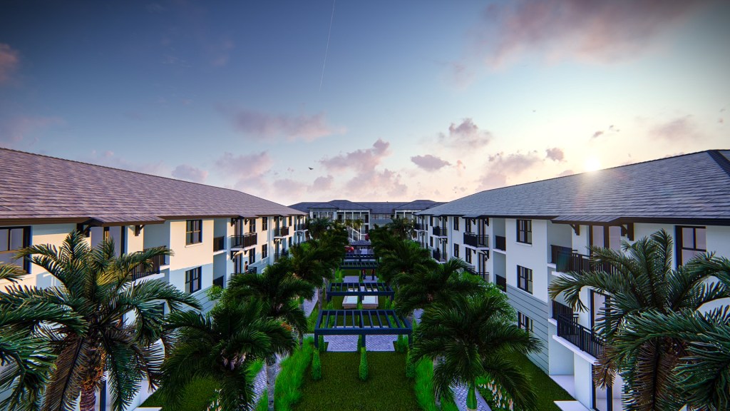 A rendering of the upcoming Natura Gardens community by Terra and New Valley.