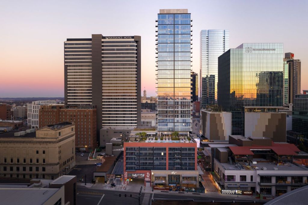 Fifth + Broadway in Nashville, Tennessee, which was designed and developed by OliverMcMillan prior to the firm's acquisition in 2018 by Brookfield Properties.
