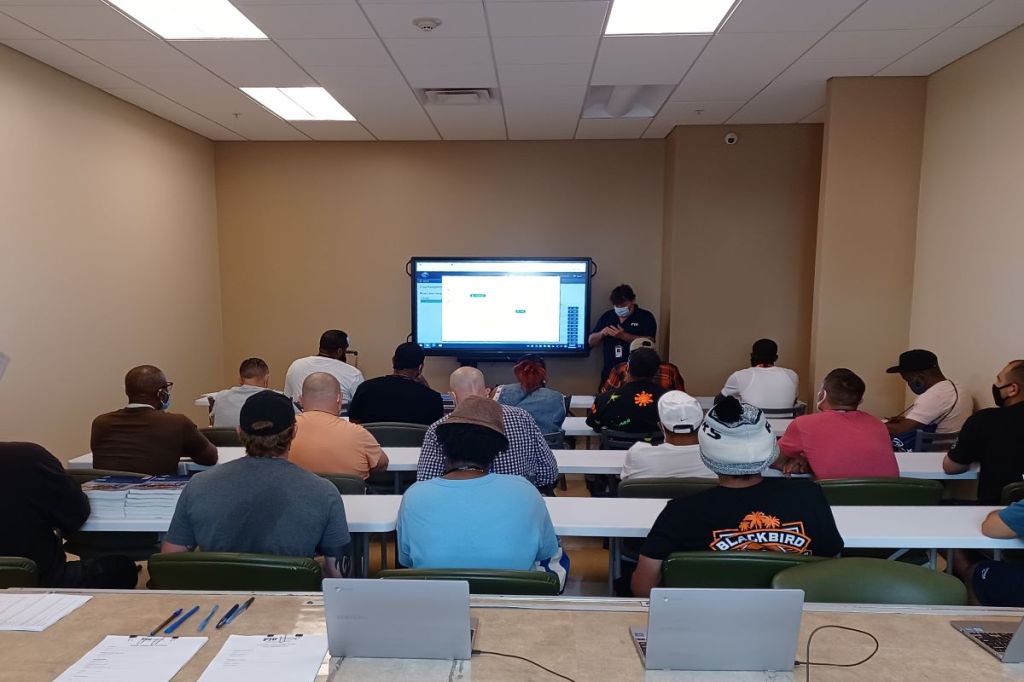 A workforce development class being held at Camillus House.