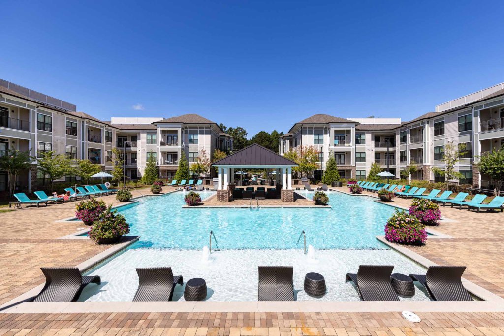 The Juncture Apartments in Alpharetta, Georgia, is comprised of 560 multifamily units in 16 buildings.