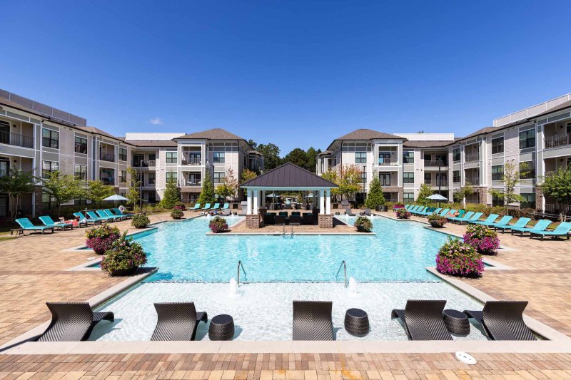 The Juncture Apartments in Alpharetta, Georgia, is comprised of 560 multifamily units in 16 buildings.