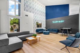 After: Striving to tailor amenities to residents’ needs, Eagle Property Capital recently transformed the coworking space at Enclave at Prestonwood Apartments in Dallas.