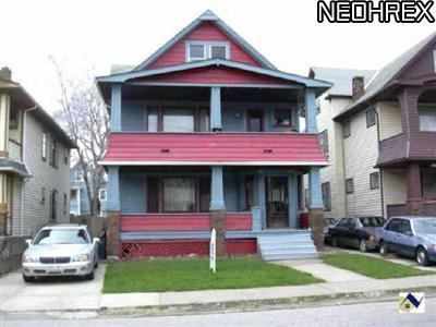 The two bedroom apartment in a split multifamily home is renting in Detroit-Shoreway.