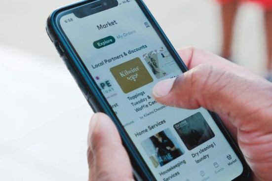A person holding phone