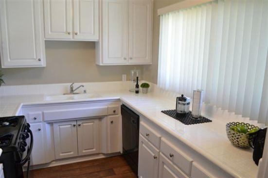 The Riverside unit features a modern kitchen.