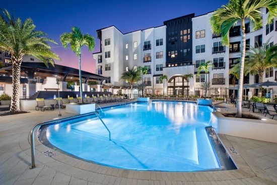 ARCOS features a wealth of amenities, including a resort-style pool and an on-site art gallery.