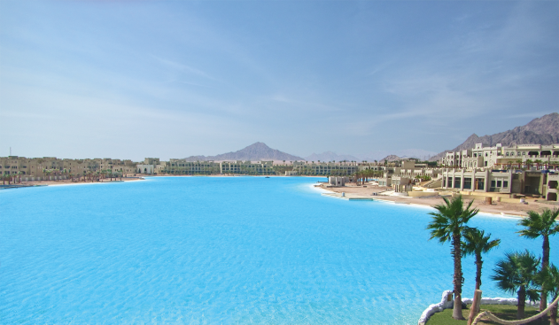 The 30-acre lagoon at Citystars Sharm El Sheikh in Egypt is the largest man-made lagoon in the world.