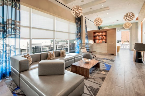 The building's rooftop lounge.