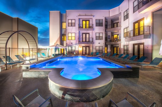 The Loftvue student housing apartments in Fort Worth, Texas, provide great space for Texas Christian University students to socialize.&nbsp;