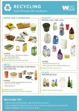Post clear, image-based lists at your properties' recycling sites to help tenants distinguish which items are accepted as recyclables and which are not.