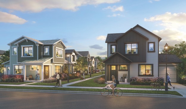South Range Crossing, a community designed by KTGY in Bozeman, Montana, creates a traditional neighborhood feel with a mix of housing options, including townhomes.