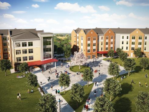 A rendering of the newest 

addition to Shippensburg University’s campus. The 

$70 million Phase 1 leg of the project will deliver in January 2013. The project represents the largest development in the university’s history.

